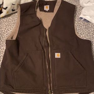 Dark brown carhartt vest